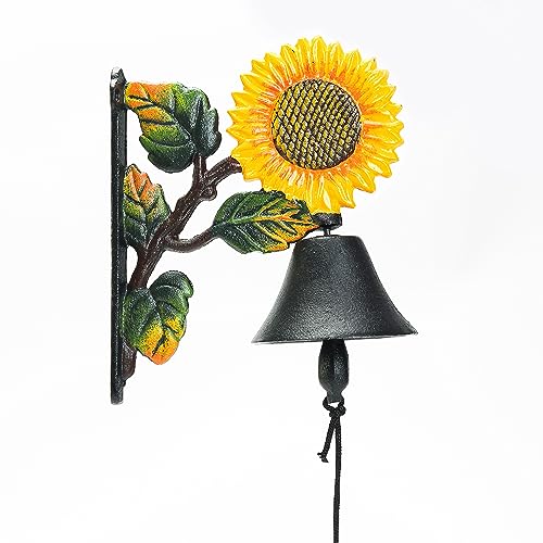 Sungmor Heavy Duty Cast Iron Sunflower Hand Bell - color: Shape C - Sunflower