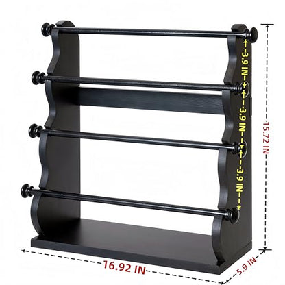 4 Tier Wooden Black Bracelet Holder, Bangle Watch Necklace Display Storage - style: 4 Tier Standing-Black