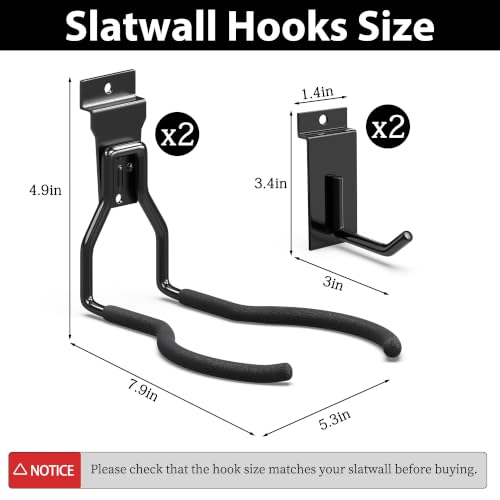 3-H Weedeater and String Trimmer Hanger 2 Pack, Heavy Duty Slatwall Hooks - size: 4