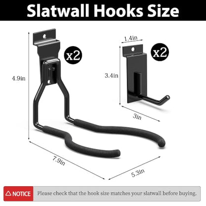 3-H Weedeater and String Trimmer Hanger 2 Pack, Heavy Duty Slatwall Hooks - size: 4
