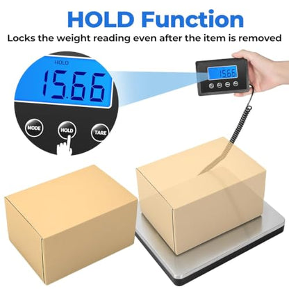Shipping Scale, 400lb/50g Digital Postal Scale, Weight Scale for Packages/Luggage/Postage/Mail/Small Business/Warehouse, Battery & Adapter Included