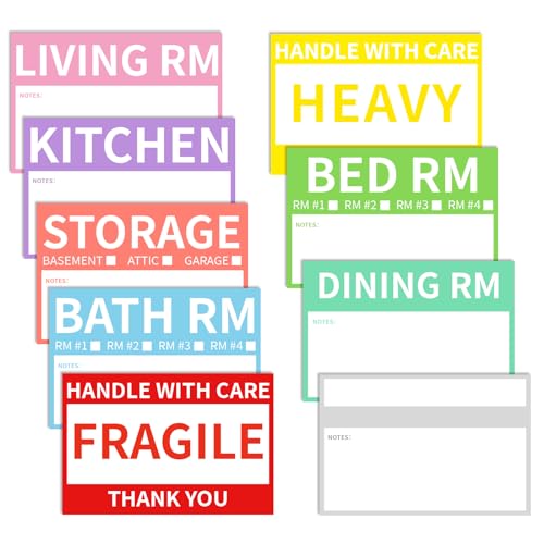 Ououstate 300 PCS 3” x 2’’ Removable Moving Packing Labels for Box Sticker