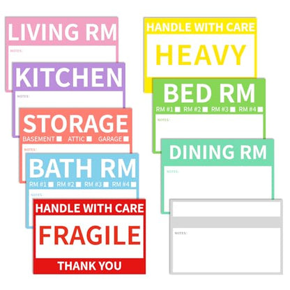 Ououstate 300 PCS 3” x 2’’ Removable Moving Packing Labels for Box Sticker
