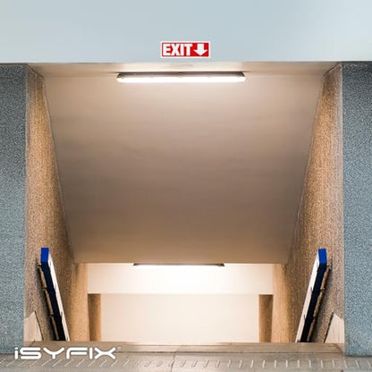 iSYFIX Exit Signs Stickers 12 Pack 12x4 Inch Directional Down Arrow - color: Sticker Down, size: 12 Pk 12x4