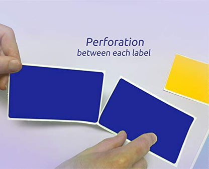 NextDayLabels 500 Rectangle Stickers, Color Coding Labels Roll, (3" x 5") - color: Blue