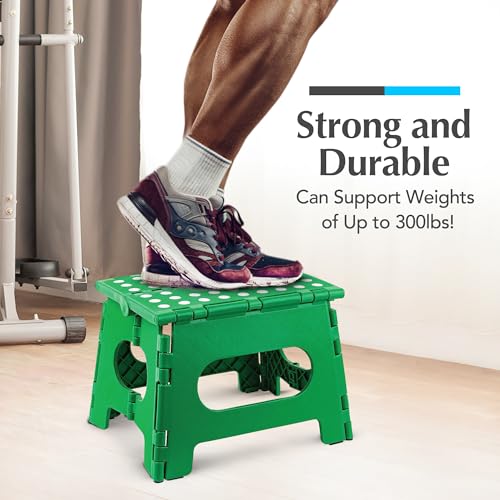 Handy Laundry Folding Step Stool 9 Inch 2-Pack, Green, Holds 300 lbs - color: Green, size: 9 Inch 2-Pack