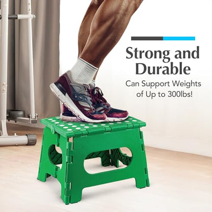 Handy Laundry Folding Step Stool 9 Inch 2-Pack, Green, Holds 300 lbs - color: Green, size: 9 Inch 2-Pack