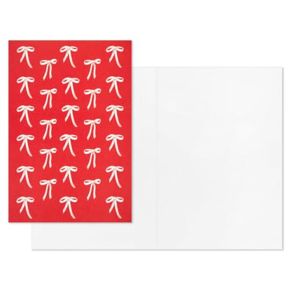 Hallmark 10" Large Gift Bag with Tissue Paper and Blank Card (Red Bows) - style: Red Bows