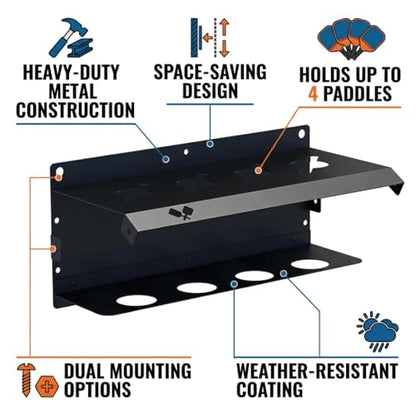 Pickleball Paddle Rack, Wall or Fence Moun