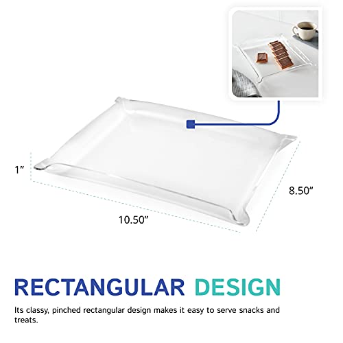 Huang Acrylic Clear Multi-use Valet Tray | Great for Snacks, Candy, Treats or Jewelry, Keys, Wallets, and More | Display in The Kitchen, Living Room, Bedroom, or Bathroom | Large 10.5" x 8.5" - size: Large (10.5" x 8.5" x 1")