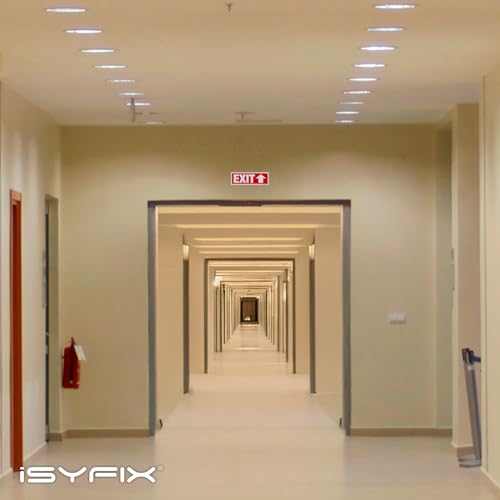iSYFIX Exit Signs, 2 Pack, 12x4 Inch, Directional Up Arrow - color: Plastic Up, size: 2 Pk 12x4