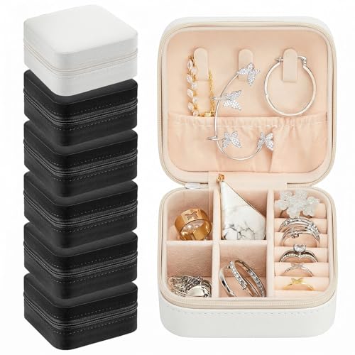 Taiyin 6/12/50 Pcs Travel Jewelry Case Bulk - color: Black, White