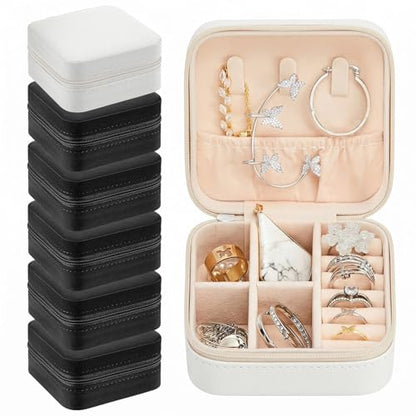 Taiyin 6/12/50 Pcs Travel Jewelry Case Bulk - color: Black, White