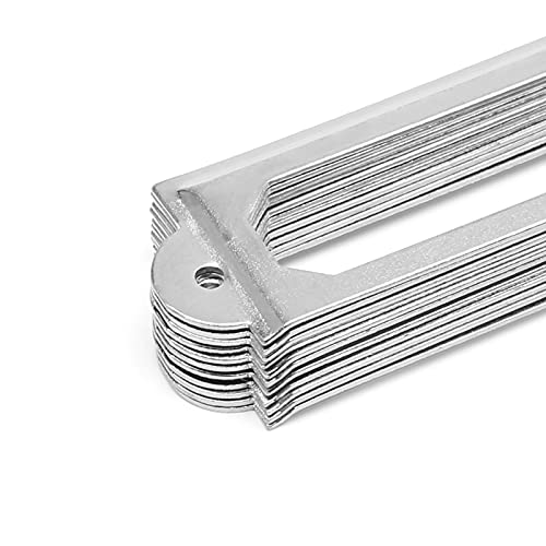 50 PCS Metal Label Holders 60x17mm Silver with Screws - color: Silver, 60x17mm
