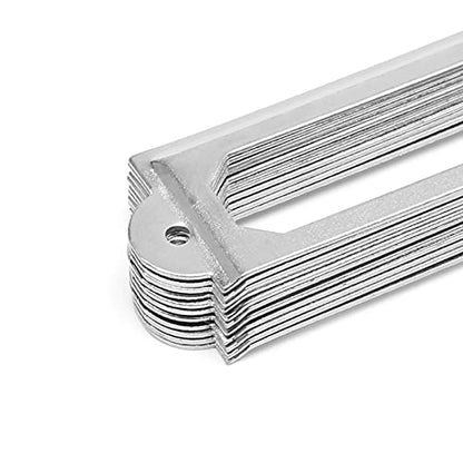 50 PCS Metal Label Holders 60x17mm Silver with Screws - color: Silver, 60x17mm
