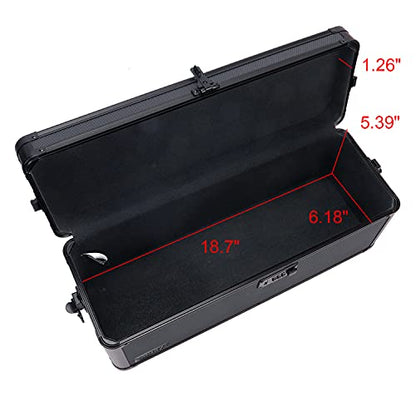 Vaultz Doublewide Combination Lock Box, 7.24 x 19.24 x 6.7 Inches, Tactical Black (VZ06018) - color: Tactical Black, style: Doublewide