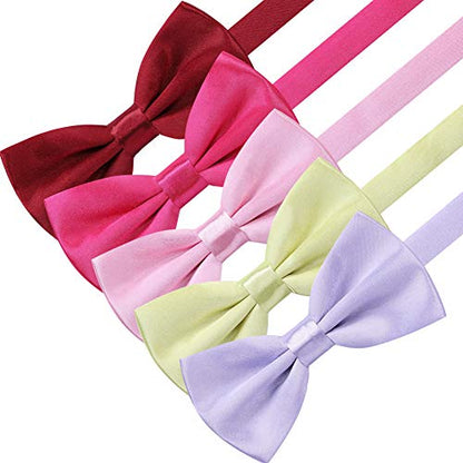 AUSKY 8 PACKS Elegant Adjustable Pre-tied Bow Ties for Men Boys (1&4&5&6&8 Pack for option) - color: C8