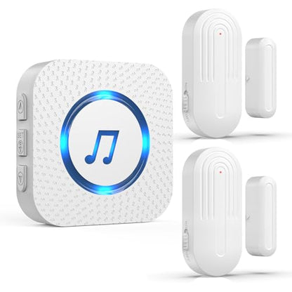 SanJie Door Chime Alarm When Open for Kids Safety, Home and Business - size: 2 Sensors + 1 Receiver White