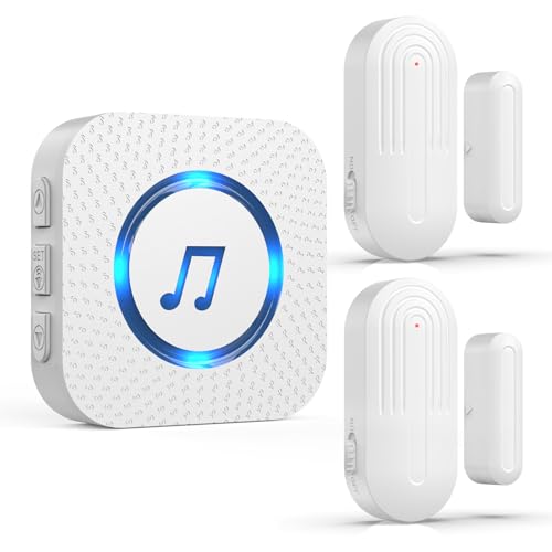 SanJie Door Chime Alarm When Open for Kids Safety, Home and Business - size: 2 Sensors + 1 Receiver White