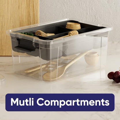 Superio Storage Container Organizing Bin with Removable Tray Plastic Tools, Sewing, Crafts Box, 6.5 Qt. - size: Small 6.5 Qt. Deep