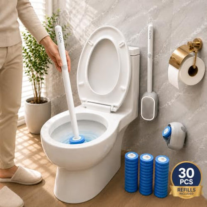 CiLoN Disposable Toilet Brush, Toilet Wand Cleaning System, Bowl Scrubber