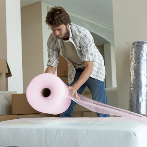 Pink Anti-Static Bubble Roll, 12" x 175', Small 3/16" - color: Pink Antistatic, size: 12" x 175' Small 3/16"