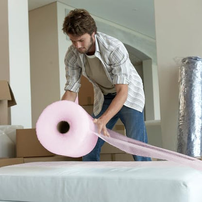 Pink Anti-Static Bubble Roll, 12" x 175', Small 3/16" - color: Pink Antistatic, size: 12" x 175' Small 3/16"