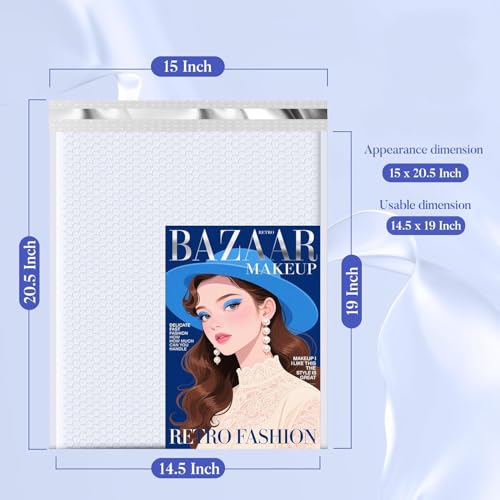 Fuxury Bubble Mailers Bulk 14.5x20" 120 Pack White Large Padded Envelopes - color: White, size: 14.5x20" 120PC