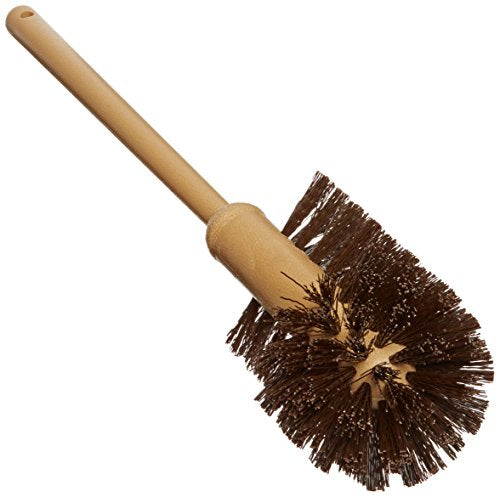 Rubbermaid Commercial 17" Toilet Bowl Brush, Brown, Plastic Handle, for Bathroom/Restroom