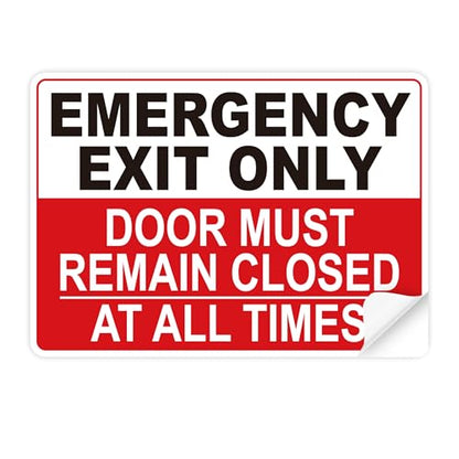 Emergency Exit Only Signs Sticker，Self Adhesive - color: Emergency Exit Only 02