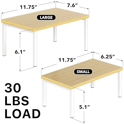 Simple Houseware Stackable Cabinet Counter Shelf Wooden Surface, Oak - color: Oak, size: Standard