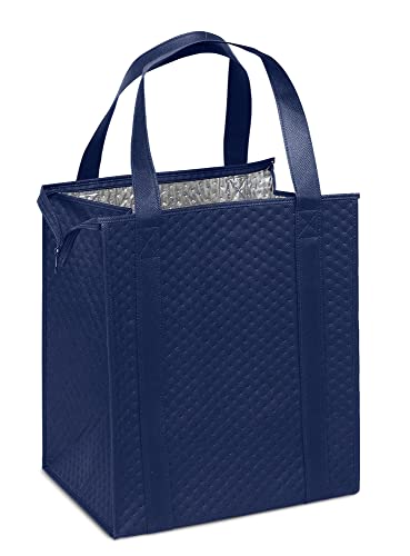 Mediz Hannah Smart Large Capacity Heavy Duty Insulated Shopping Bag - color: Dark Navy