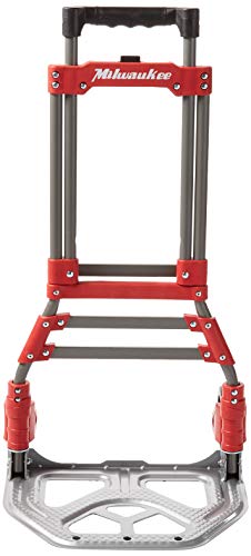 Milwaukee 73777 Fold-Up Hand Truck, Push Button Handle, 150-lb Capacity