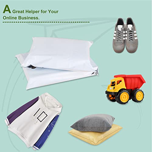 SJPACK Poly Mailers 10x13-inch 100 Bags 2.5 Mil Poly Mailers Envelopes Bags With Self-sealing Strip White Poly Bags - size: 100 bags