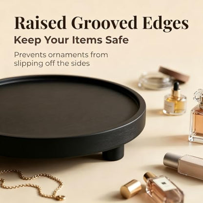 6 PCS 5/6/8 Inch Wooden Risers for Display Wood Pedestal Stand (Black) - color: Black