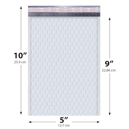 Arctic White Bubble Mailers 5x10 Poly Padded Envelopes #00, 250 Pack - color: Arctic White, size: 5"x10" / 250 Pack