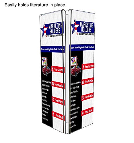 Sign Holder 4" x 9" Three Sided Table Tent POP Signs Restaurant Menu Display Frame Materials Tall Clear Acrylic Display Countertop Printed Material Advertisements Drink Specials by Marketing Holders - size: 4" x 9"