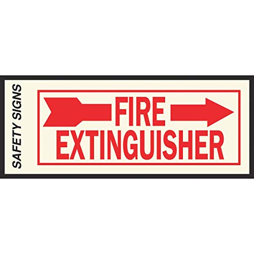Hy-Ko #FE-2R 4x10 Fire Extinguisher Sign Right Arrow - style: Right Arrow