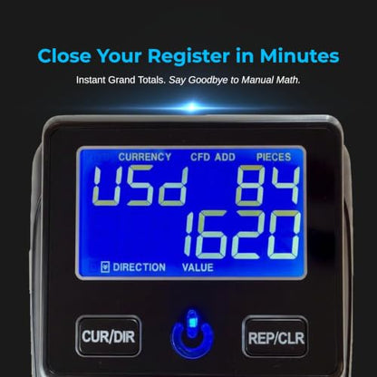 K630 Counterfeit Bill Detector for US Dollars. Checks for UV(Ultraviolet), MG(Magnetic), IR(Infrared), Paper Quality and Size. (Battery Bundle)