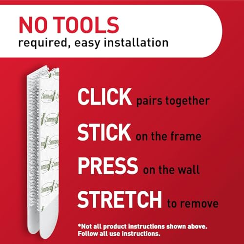 Command 15 lb & 10 lb Large and Medium 28 Pairs Picture Hanging Strips (56 Strips), Damage-Free Hangers for Picture Frames, No Tools Required, Great for Home Room Wall Decor, White Adhesive - size: 3 Pack