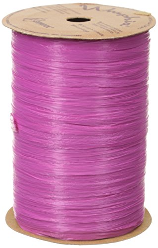 Berwick Offray 1/4'' Wide Matte Raffia Ribbon, Purple, 100 Yards - color: Beauty, size: 7MM
