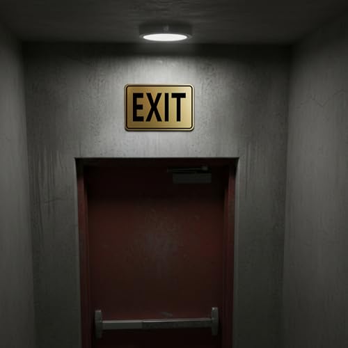 Signs ByLITA Classic Framed Exit Sign (Dark Brown) - Small - color: Dark Brown, size: 4 x 6" - Small (1 Pack)