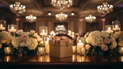 Gift Box with Lid for present,6"×6"×6", Collapsible,12pcs - color: Gold & Red, size: 6 x 6 x 6 Inch