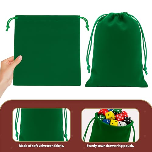Mandala Crafts 14x14 Emerald Green Gifts Favors Velvet Drawstring Bags - color: Emerald Green 14X14 Inches, size: 1 Count (Pack of 10)