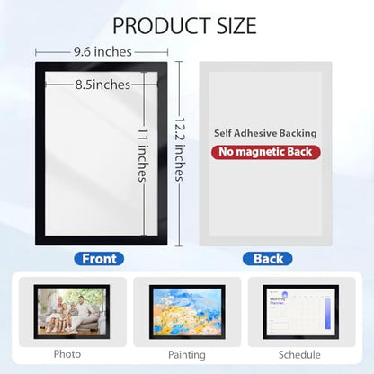 SAMYUCHO Magnetic Sign Holder 8.5 x 11, 5 PCS Self Adhesive Magnetic Frames