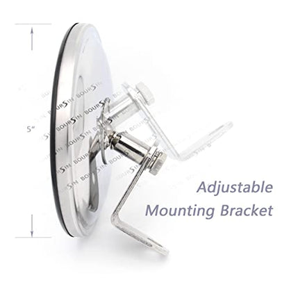5 Inch Convex Round Mirror Blind Spot For Isuzu NPR NPR-HD NQR NRR FSR FVR FRR Truck Bus Atv Utv Adjustable Bracket - color: 1 Pcs