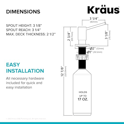 KRAUS Kitchen Soap and Lotion Dispenser in Spot-Free Antique Champagne Bronze, KSD-43SFACB - color: Spot Free Antique Champagne Bronze