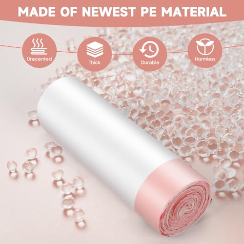 Trash-Bags 4 Gallon Small Drawstring-Garbage-Bag Kitchen - Clear White 57 Count Unscented Recycling Compactor Can Liners for Bathroom Bedroom Office Car Outdoor Garden Leaf Waste Basket - color: Red Drawstring-4Gal-57