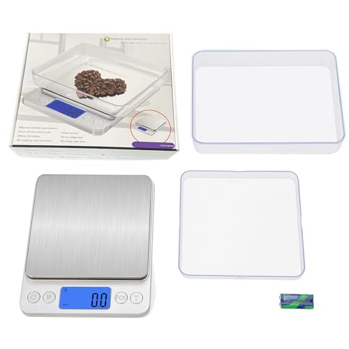 Upgraded Digital Kitchen Food Scale Large Size, Stainless Steel Postal Shipping Scale for Business Packages, 11lb 0.1g Accuracy for Baking Cooking Coffee Soap Making Sourdough Bread Making