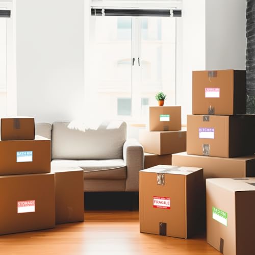 Ououstate 300 PCS 3” x 2’’ Removable Moving Packing Labels for Box Sticker